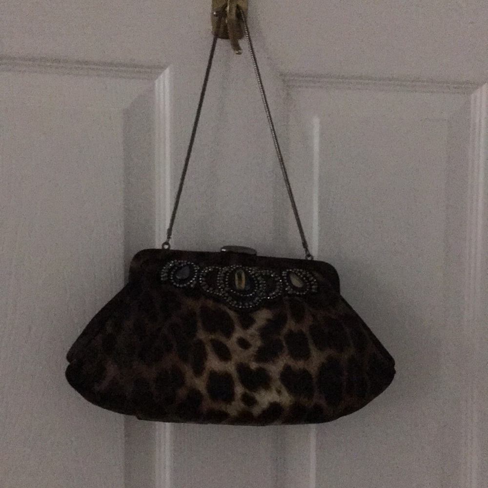 Banana Republic Animal Print Embellished Bag
